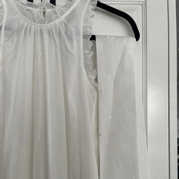 ME + EM Scallop Embroidery White Maxi Dress + Belt 0 - Picture 15 of 15